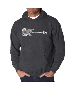 La Pop Art Men's Word Art Hooded Sweatshirt - Rock Guitar