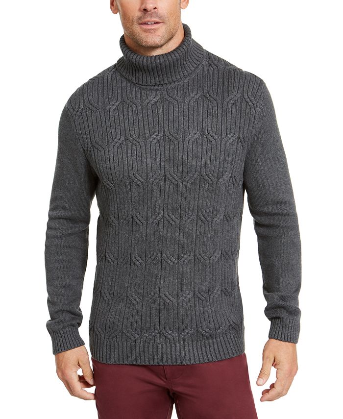Tasso Elba Men's Chunky Turtleneck Sweater, Created for Macy's - Macy's