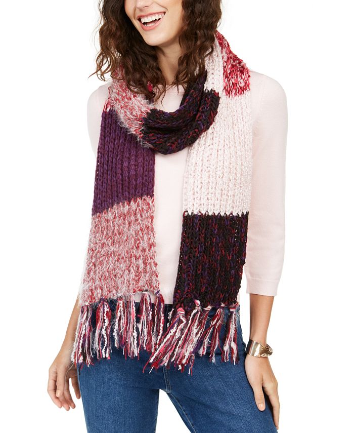 INC International Concepts INC Colorblocked Fringe Muffler Scarf