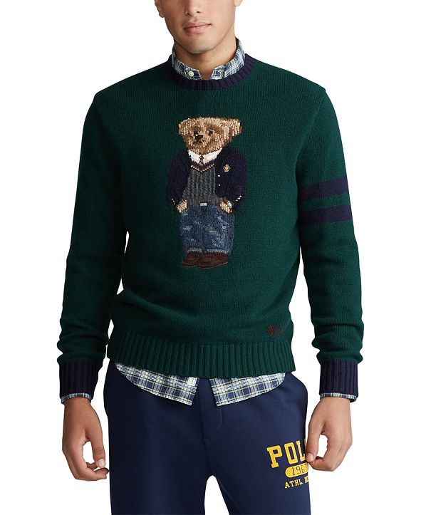 Polo Ralph Lauren Men's Wool Blend Polo Bear Sweater & Reviews ...