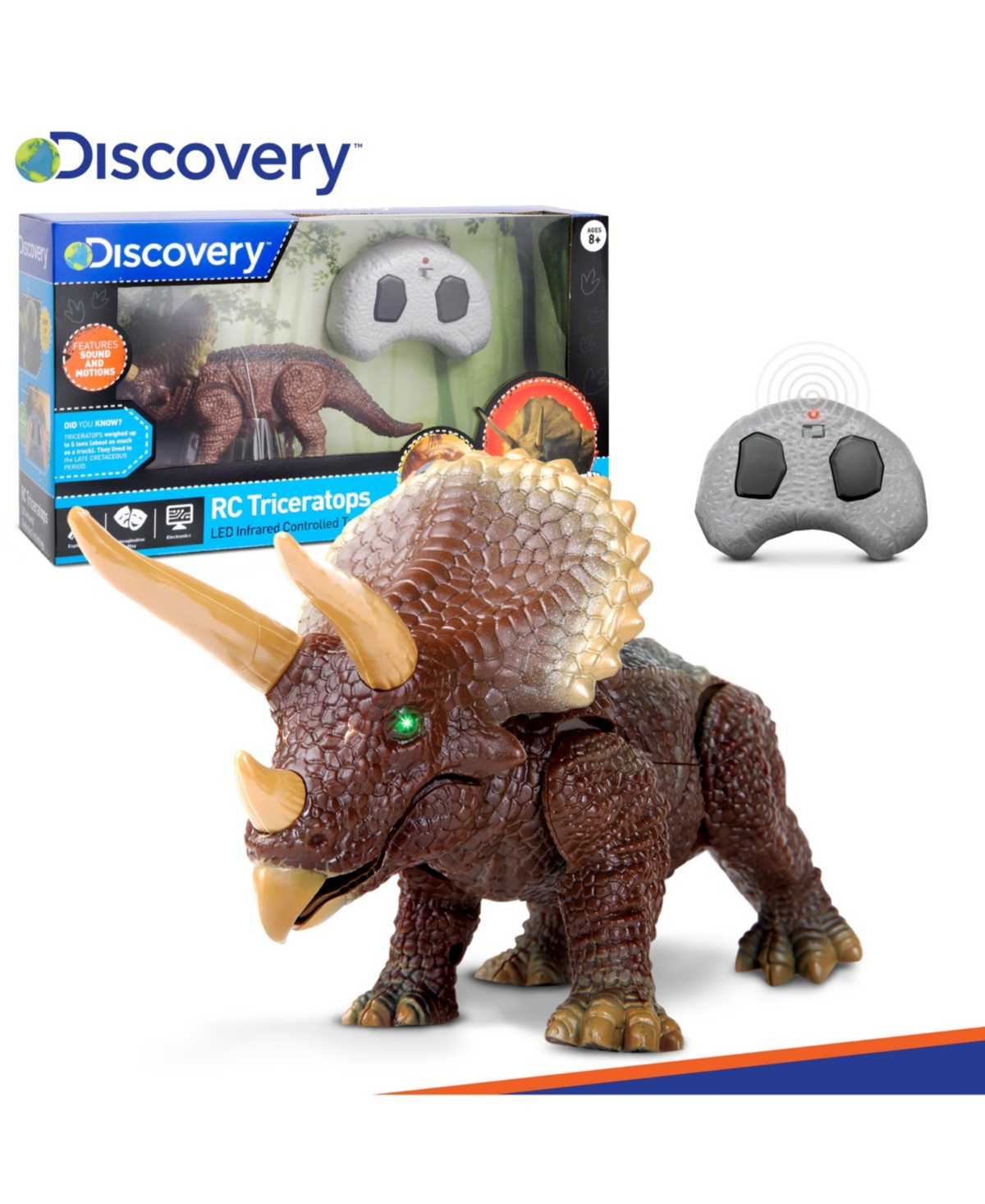 Discovery Kids Toy Rc Triceratops - Dinosaur Toy
