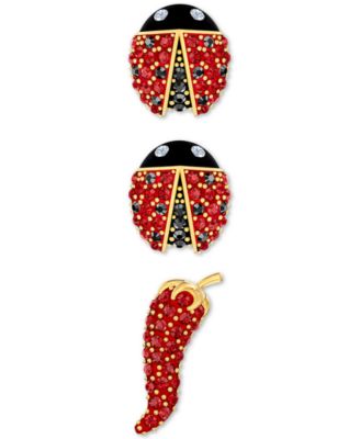 swarovski ladybug earrings