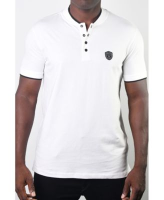 Members Only - Men's Teddy Collar Metal Button Polo