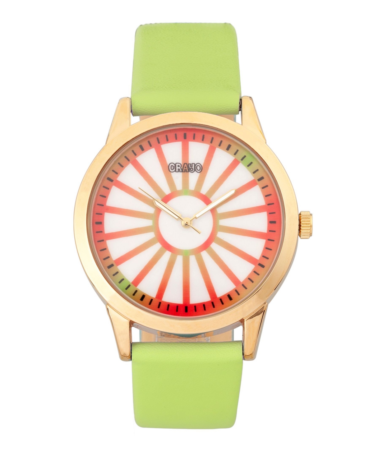 Unisex Electric Light Green Leatherette Strap Watch 41mm - Green