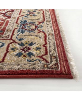 Ines LRL1293C Red and Beige 8' X 10' Area Rug