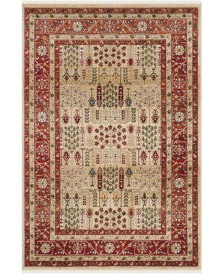 Margaux LRL1297C Red and Beige 10' X 13' Area Rug