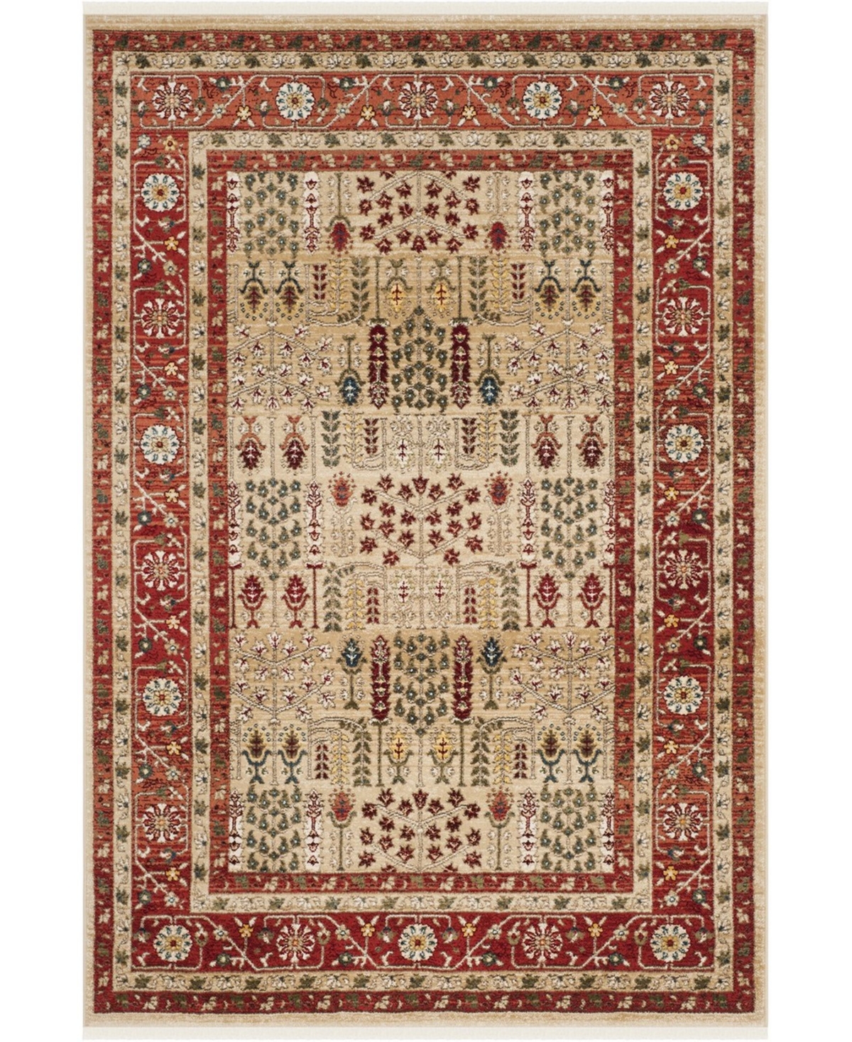 Lauren Ralph Lauren Margaux LRL1297C Red and Beige 10' X 13' Area Rug - Red