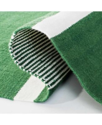 Hanover Stripe LRL2461B Green 8' X 10' Outdoor Area Rug