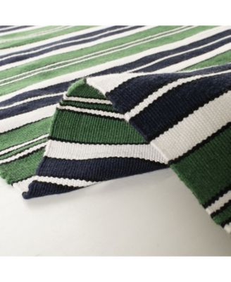 Leopold Stripe LRL2462K Green 8' X 10' Outdoor Area Rug