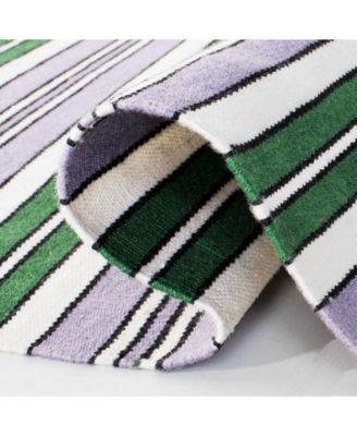 Leopold Stripe LRL2462G Lilac Outdoor Area Rug Collection