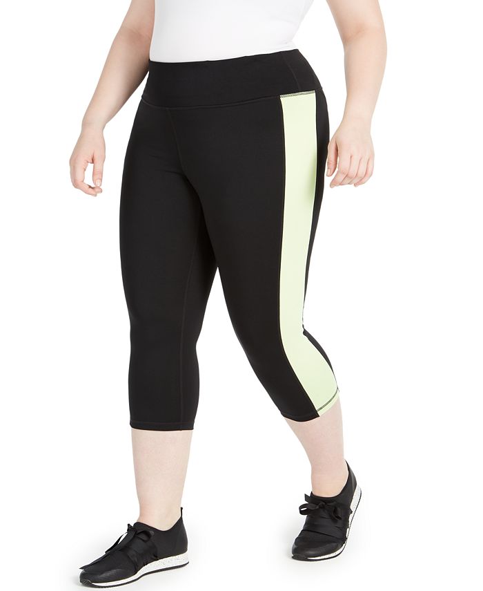 Ideology Plus Size Colorblocked Cropped Leggings Created for