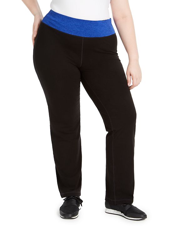 Ideology Plus Size Flex Stretch Active Yoga Pants, Created for Macy's ...