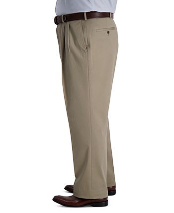 Haggar - Men's Big & Tall Premium Classic-Fit Performance Stretch Non-Iron Pleated Dress Pants