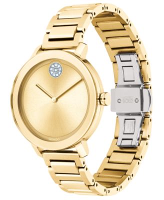 Movado Women's Evolution Swiss Bold Gold Ion-Plated Stainless Steel ...