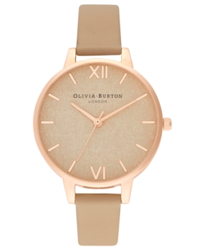 image of Olivia Burton Women-s Toffee Leather Strap Watch 34mm