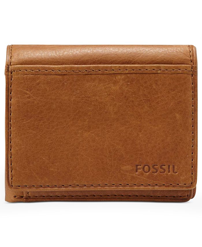 Fossil Ingram Flip TriFold Leather Wallet - Macy's