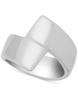 image of Essentials Polished Bypass Ring in Fine Silver-Plate