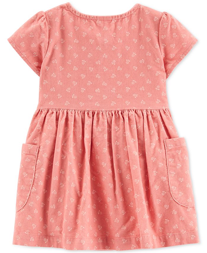 Carter's Baby Girls Cotton Floral-Print Corduroy Dress - Macy's