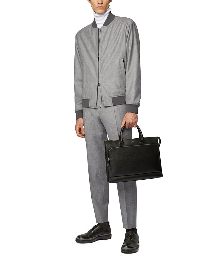 Hugo Boss BOSS Men's Cadus Blouson-Style Virgin Wool Bomber Jacket
