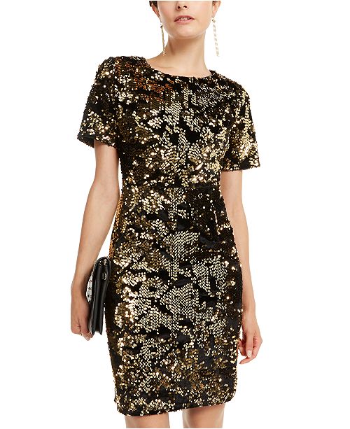 Inc Velvet Sequin Dress Created For Macy S