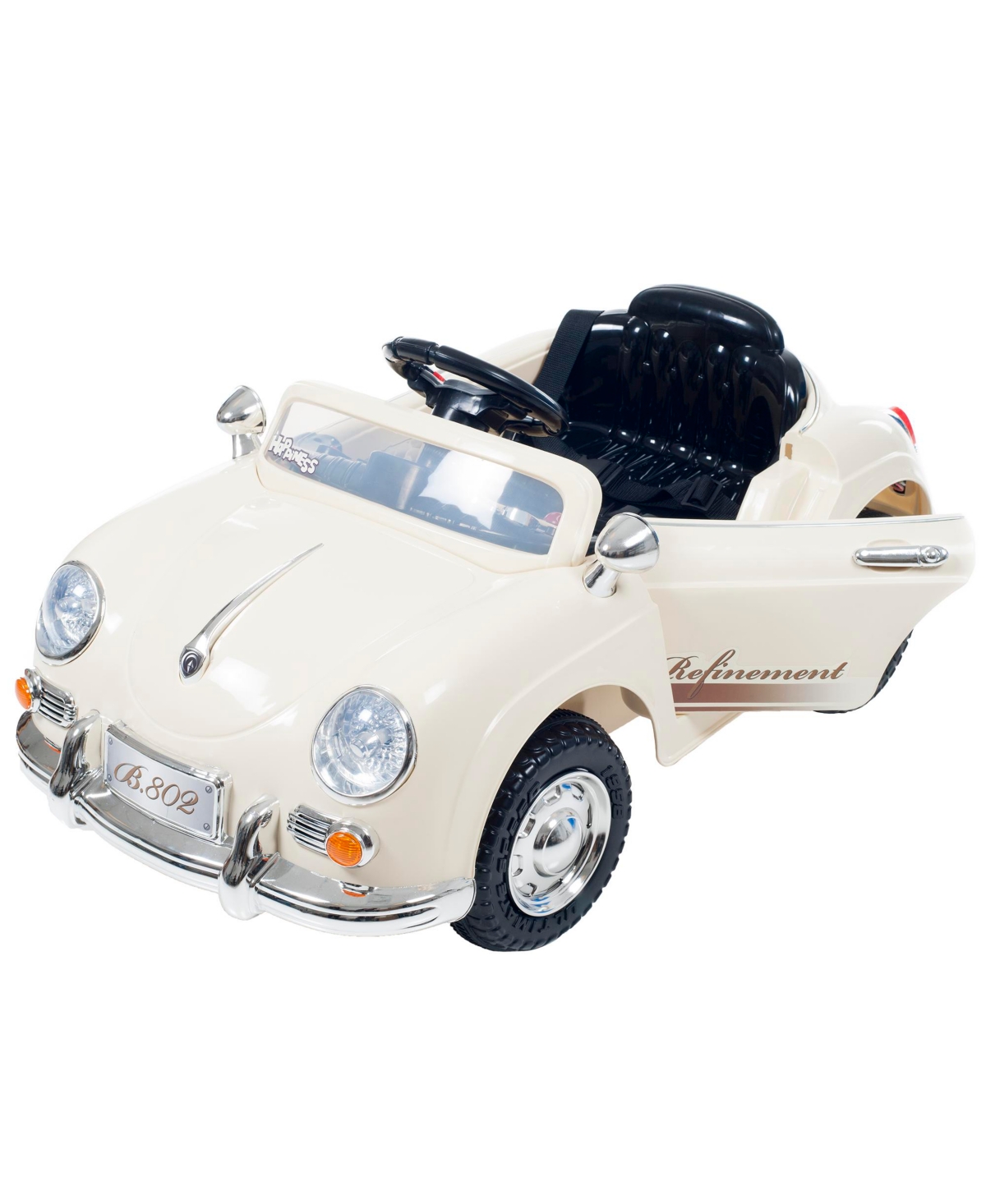 Lil' Rider Battery Powered Classic Sports Car With Remote Control And Sound In White