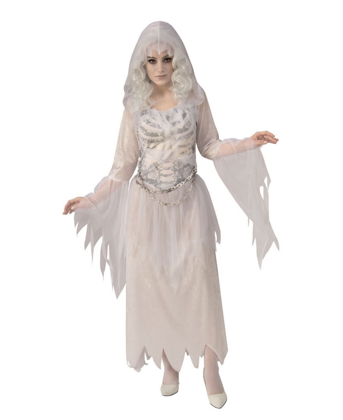 Women's Ghostly Woman Adult Costume - White