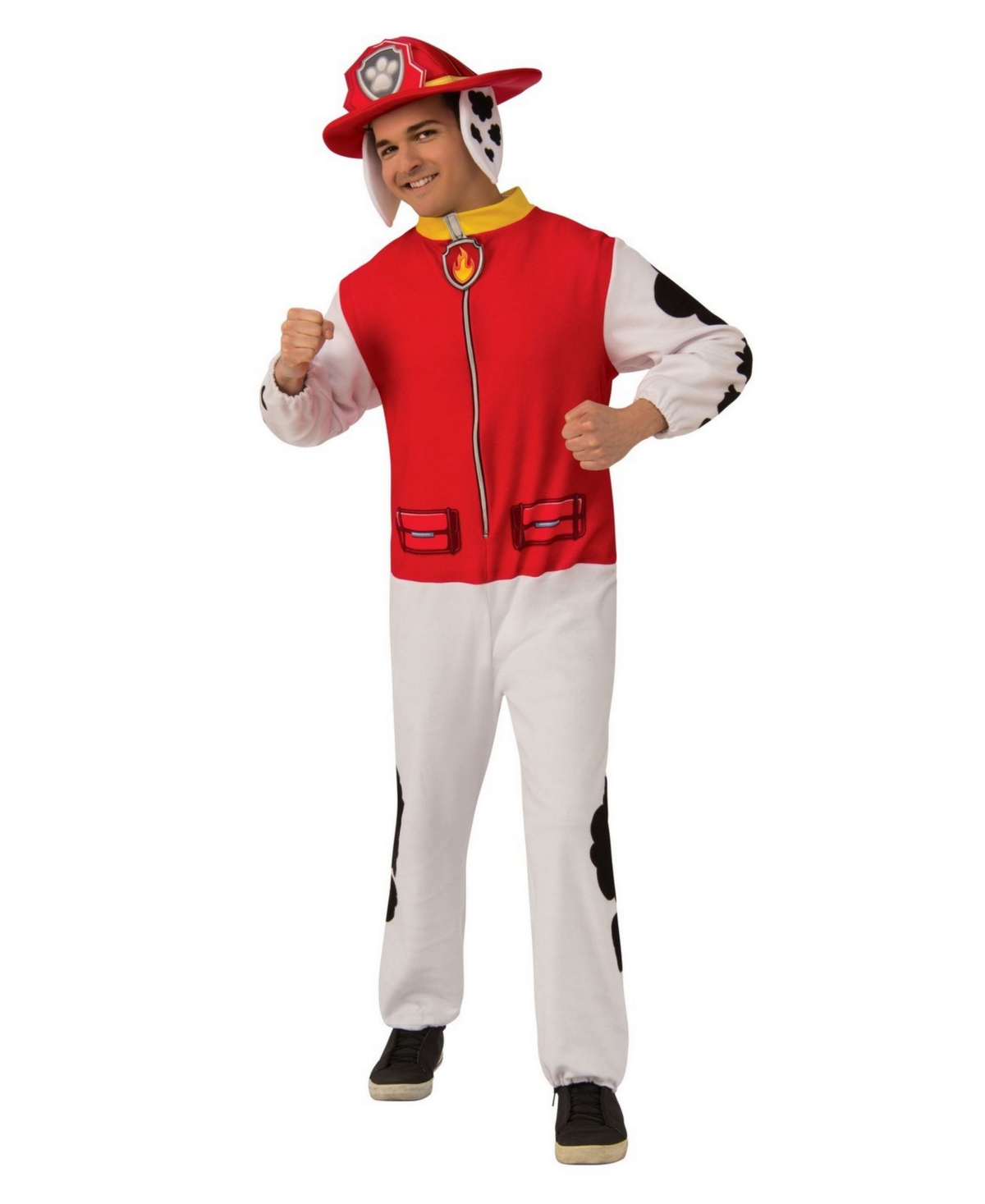 Men's Paw Patrol Marshall Adult Jumpsuit Adult Costume - Red
