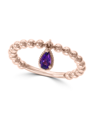 image of Effy Amethyst(1/6 ct. t.w.) Ring in 14k Rose Gold