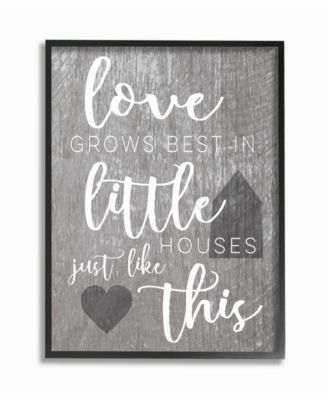 Love Grows Best in Little Houses Framed Giclee Art, 16" x 20"