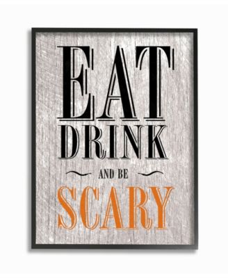 Eat Drink and Be Scary Framed Giclee Art, 16" x 20"