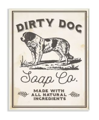 Dirty Dog Soap Co Vintage-Inspired Sign Wall Plaque Art, 12.5" x 18.5"