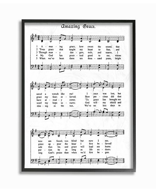 Stupell Industries Amazing Grace Vintage Inspired Sheet Music Wall Art Collection Reviews All Wall Decor Home Decor Macy S