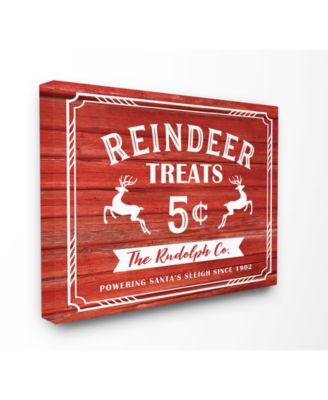 Reindeer Treats Vintage-Inspired Sign Canvas Wall Art, 24" x 30"