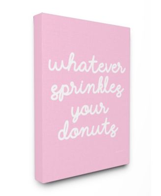 Whatever Sprinkles Your Donut Canvas Wall Art, 24" x 30"