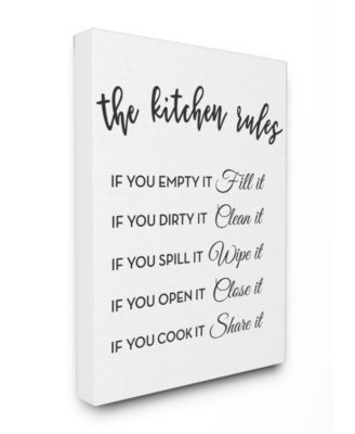 The Kitchen Rules If You… Canvas Wall Art, 30" x 40"
