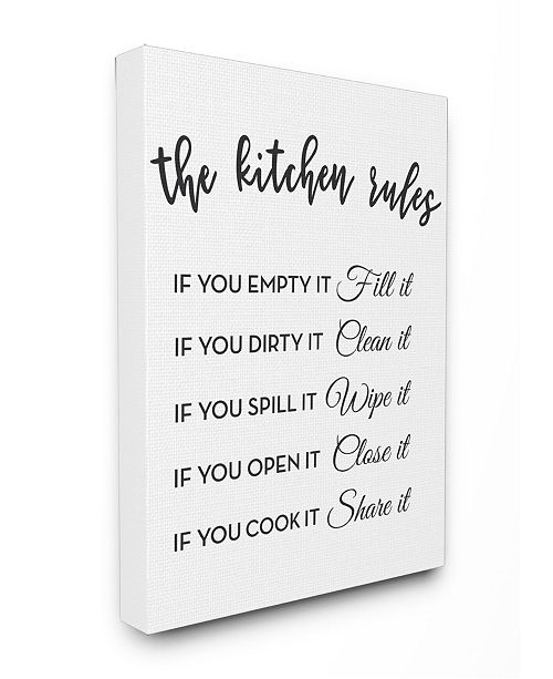 Stupell Industries The Kitchen Rules If You Canvas Wall Art 30