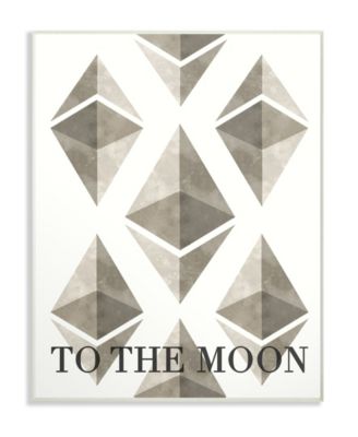 Ethereum To The Moon Wall Plaque Art, 10" x 15"