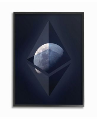 Ethereum on the Moon Framed Giclee Art, 16" x 20"