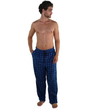 Shop Members Only Minky Fleece Pant With Draw String In Blue Plaid