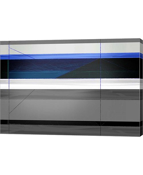 Metaverse Abstract Gray And Blue By Naxart Canvas Art 28 5 X 20