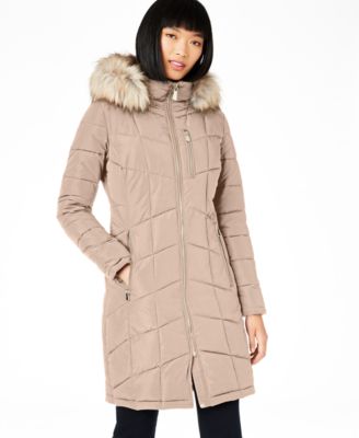 Calvin Klein Faux Fur Trim Puffer Coat Sale Online, SAVE 52%.
