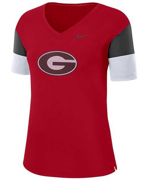 Nike Women S Georgia Bulldogs Breathe V Neck T Shirt Reviews Sports Fan Shop By Lids Men Macy S