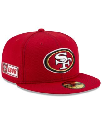 New Era San Francisco 49ers On-Field Sideline Road 59FIFTY-FITTED Cap ...