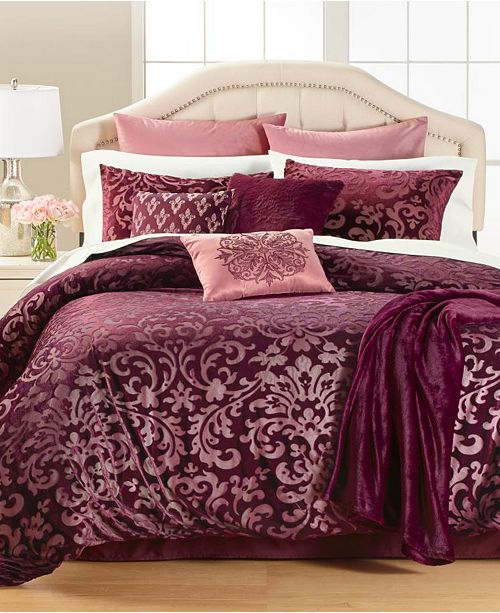 Martha Stewart Collection Velvet Burnout 14 Pc Comforter Sets