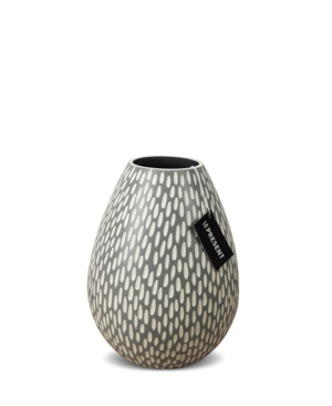 Le Present Drop Wide Ceramic Vase 8.6" In Gray