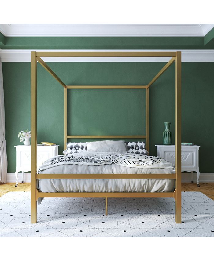 EveryRoom Cara Metal Canopy Bed, Full Size Macy's