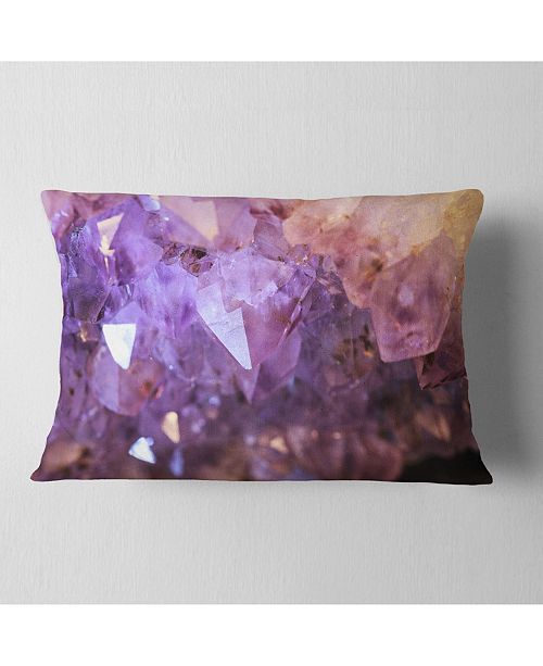 Design Art Designart Purple White Natural Amethyst Geode Abstract