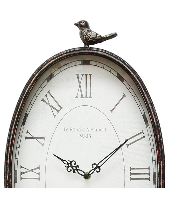 Stratton Home Décor Stratton Home Decor Antique Oval Bird Clock Macy's