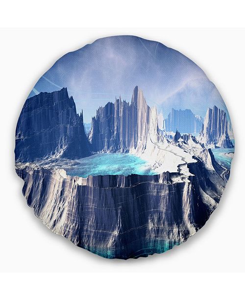 Design Art Designart 3d Rendered Fantasy Alien Planet Landscape Printed Throw Pillow 20 Round Reviews Decorative Throw Pillows Bed Bath Macy S