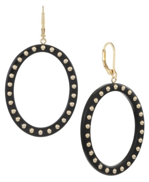 image of Trifari 14K Gold-Plated Resin Drop Earrings